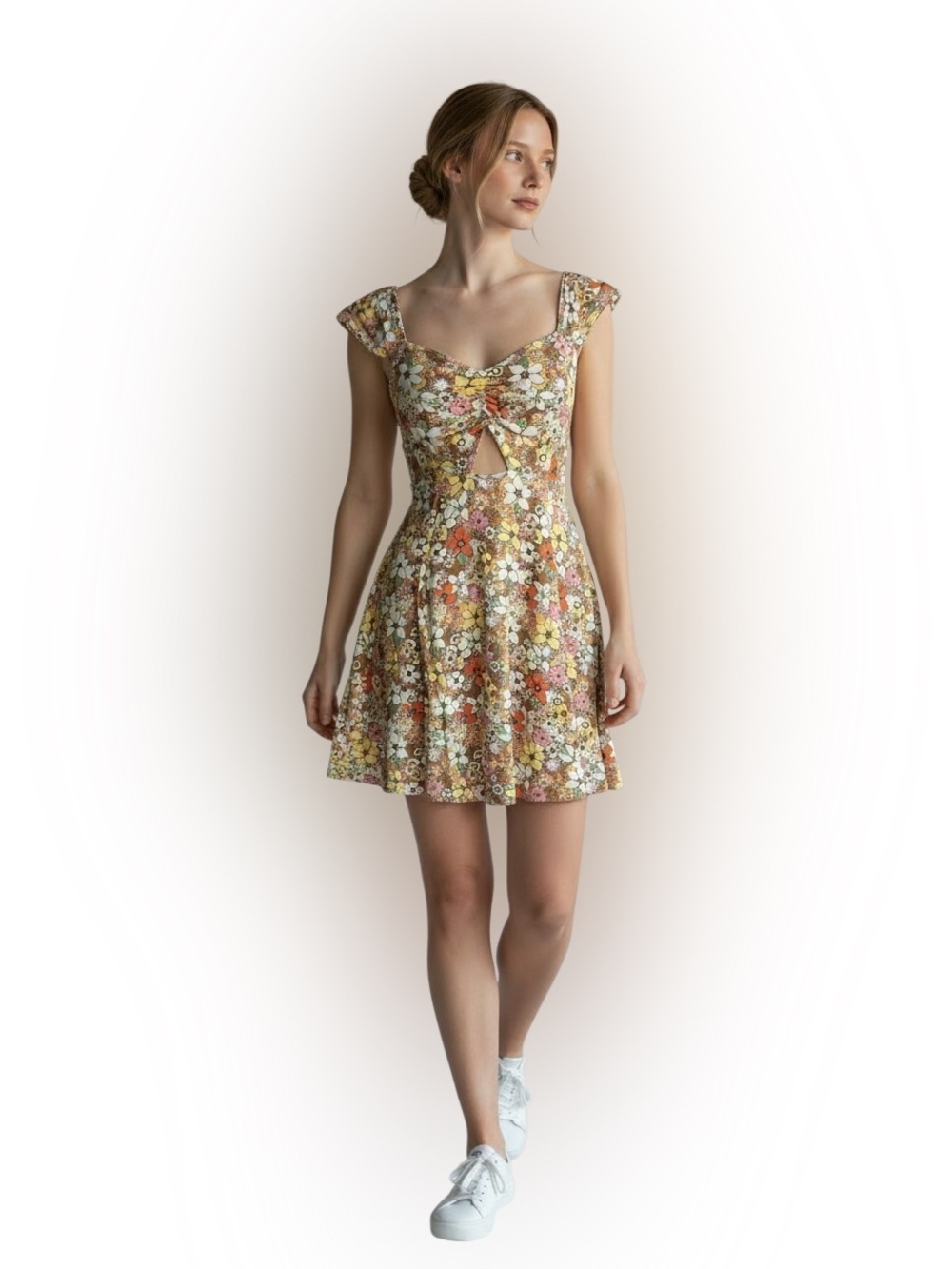 Keven’s Rae Floral Cutout Mini Dress